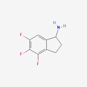 molecular formula C9H8F3N B2898107 4,5,6-三氟-2,3-二氢-1H-茚-1-胺 CAS No. 1273667-31-4