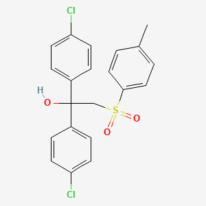 molecular formula C21H18Cl2O3S B2898117 1,1-Bis(4-chlorophenyl)-2-[(4-methylphenyl)sulfonyl]-1-ethanol CAS No. 110052-75-0