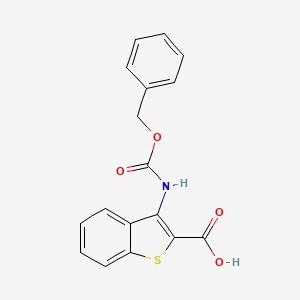 molecular formula C17H13NO4S B2898118 3-(Phenylmethoxycarbonylamino)-1-benzothiophene-2-carboxylic acid CAS No. 2287311-26-4