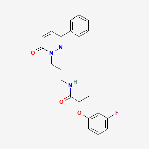 2-(3-fluorophenoxy)-N-(3-(6-oxo-3-phenylpyridazin-1(6H)-yl)propyl)propanamide