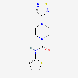 4-(1,2,5-thiadiazol-3-yl)-N-(thiophen-2-yl)piperazine-1-carboxamide