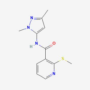 molecular formula C12H14N4OS B2898125 N-(1,3-dimethyl-1H-pyrazol-5-yl)-2-(methylsulfanyl)pyridine-3-carboxamide CAS No. 1209712-79-7