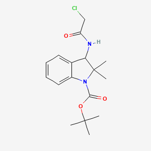 molecular formula C17H23ClN2O3 B2898131 Tert-butyl 3-[(2-chloroacetyl)amino]-2,2-dimethyl-3H-indole-1-carboxylate CAS No. 2411254-52-7