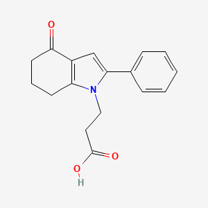 3-(4-oxo-2-phenyl-4,5,6,7-tetrahydro-1H-indol-1-yl)propanoic acid
