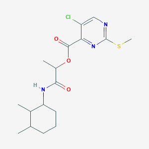 1-[(2,3-Dimethylcyclohexyl)carbamoyl]ethyl 5-chloro-2-(methylsulfanyl)pyrimidine-4-carboxylate