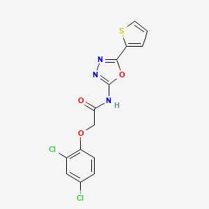 2-(2,4-dichlorophenoxy)-N-(5-thiophen-2-yl-1,3,4-oxadiazol-2-yl)acetamide