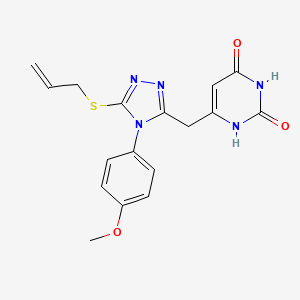 6-[[4-(4-methoxyphenyl)-5-prop-2-enylsulfanyl-1,2,4-triazol-3-yl]methyl]-1H-pyrimidine-2,4-dione