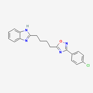 molecular formula C19H17ClN4O B2898147 2-{4-[3-(4-chlorophenyl)-1,2,4-oxadiazol-5-yl]butyl}-1H-benzimidazole CAS No. 929870-77-9