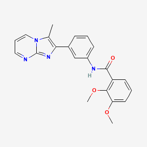 molecular formula C22H20N4O3 B2898148 2,3-dimethoxy-N-(3-(3-methylimidazo[1,2-a]pyrimidin-2-yl)phenyl)benzamide CAS No. 862811-66-3