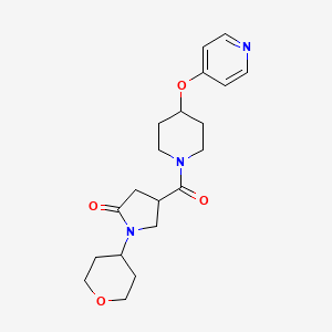 4-(4-(pyridin-4-yloxy)piperidine-1-carbonyl)-1-(tetrahydro-2H-pyran-4-yl)pyrrolidin-2-one