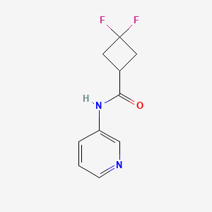 molecular formula C10H10F2N2O B2898161 3,3-Difluoro-N-pyridin-3-ylcyclobutane-1-carboxamide CAS No. 2320817-25-0