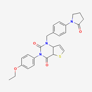 3-(4-ethoxyphenyl)-1-{[4-(2-oxopyrrolidin-1-yl)phenyl]methyl}-1H,2H,3H,4H-thieno[3,2-d]pyrimidine-2,4-dione