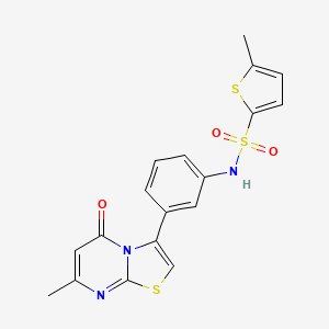 5-methyl-N-(3-(7-methyl-5-oxo-5H-thiazolo[3,2-a]pyrimidin-3-yl)phenyl)thiophene-2-sulfonamide