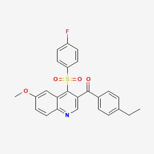 (4-Ethylphenyl)(4-((4-fluorophenyl)sulfonyl)-6-methoxyquinolin-3-yl)methanone
