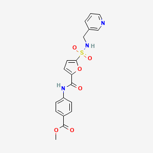 methyl 4-(5-(N-(pyridin-3-ylmethyl)sulfamoyl)furan-2-carboxamido)benzoate