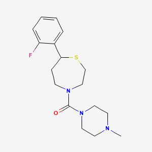 (7-(2-Fluorophenyl)-1,4-thiazepan-4-yl)(4-methylpiperazin-1-yl)methanone