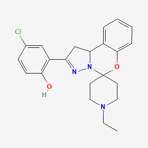 4-Chloro-2-(1'-ethyl-1,10b-dihydrospiro[benzo[e]pyrazolo[1,5-c][1,3]oxazine-5,4'-piperidin]-2-yl)phenol