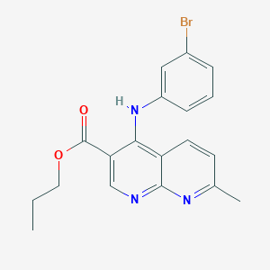 Propyl 4-((3-bromophenyl)amino)-7-methyl-1,8-naphthyridine-3-carboxylate
