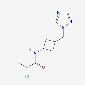 2-Chloro-N-[3-(1,2,4-triazol-1-ylmethyl)cyclobutyl]propanamide
