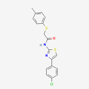 N-[4-(4-chlorophenyl)-1,3-thiazol-2-yl]-2-[(4-methylphenyl)sulfanyl]acetamide