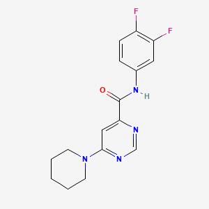N-(3,4-difluorophenyl)-6-(piperidin-1-yl)pyrimidine-4-carboxamide