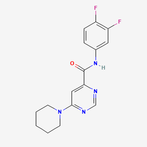 molecular formula C16H16F2N4O B2898208 N-(3,4-difluorophenyl)-6-(piperidin-1-yl)pyrimidine-4-carboxamide CAS No. 1906530-29-7