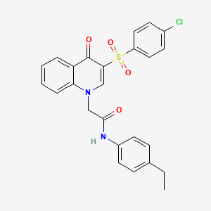 2-(3-((4-chlorophenyl)sulfonyl)-4-oxoquinolin-1(4H)-yl)-N-(4-ethylphenyl)acetamide
