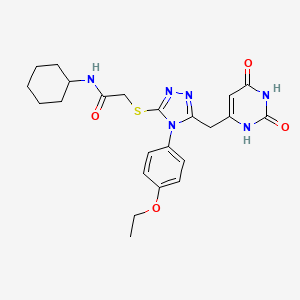 N-cyclohexyl-2-((5-((2,6-dioxo-1,2,3,6-tetrahydropyrimidin-4-yl)methyl)-4-(4-ethoxyphenyl)-4H-1,2,4-triazol-3-yl)thio)acetamide