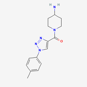 molecular formula C15H19N5O B2898237 1-{[1-(4-methylphenyl)-1H-1,2,3-triazol-4-yl]carbonyl}piperidin-4-amine CAS No. 1260926-46-2