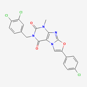 7-(4-chlorophenyl)-3-(3,4-dichlorobenzyl)-1-methyloxazolo[2,3-f]purine-2,4(1H,3H)-dione