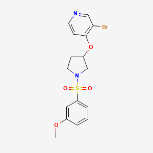 3-Bromo-4-[1-(3-methoxyphenyl)sulfonylpyrrolidin-3-yl]oxypyridine