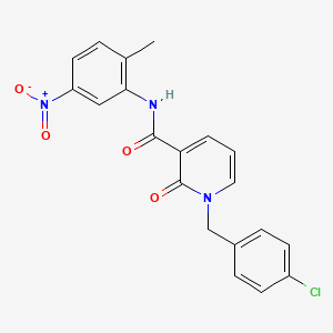 molecular formula C20H16ClN3O4 B2898253 1-(4-chlorobenzyl)-N-(2-methyl-5-nitrophenyl)-2-oxo-1,2-dihydropyridine-3-carboxamide CAS No. 941903-08-8