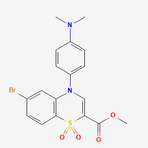 methyl 6-bromo-4-[4-(dimethylamino)phenyl]-4H-1,4-benzothiazine-2-carboxylate 1,1-dioxide