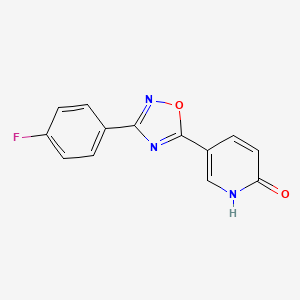 molecular formula C13H8FN3O2 B2898257 5-[3-(4-fluorophenyl)-1,2,4-oxadiazol-5-yl]-2(1H)-pyridinone CAS No. 1239755-28-2