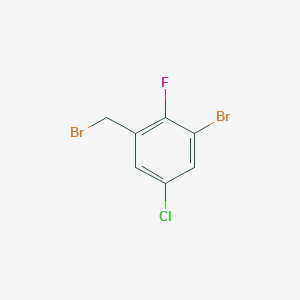 molecular formula C7H4Br2ClF B2898259 1-Bromo-3-(bromomethyl)-5-chloro-2-fluorobenzene CAS No. 2092620-40-9