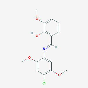2-{(E)-[(4-chloro-2,5-dimethoxyphenyl)imino]methyl}-6-methoxyphenol