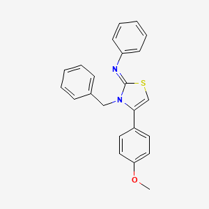 (Z)-N-(3-benzyl-4-(4-methoxyphenyl)thiazol-2(3H)-ylidene)aniline