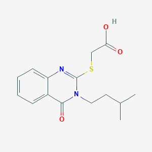 2-{[3-(3-Methylbutyl)-4-oxo-3,4-dihydroquinazolin-2-yl]sulfanyl}acetic acid