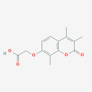 molecular formula C14H14O5 B2898271 [(3,4,8-三甲基-2-氧代-2H-色满-7-基)氧基]乙酸 CAS No. 374762-29-5