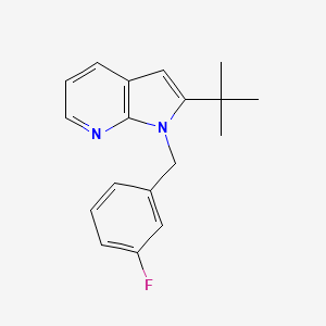 2-(tert-butyl)-1-(3-fluorobenzyl)-1H-pyrrolo[2,3-b]pyridine