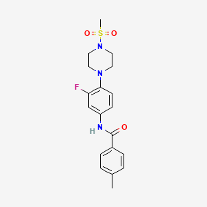 N-{3-fluoro-4-[4-(methylsulfonyl)piperazino]phenyl}-4-methylbenzenecarboxamide