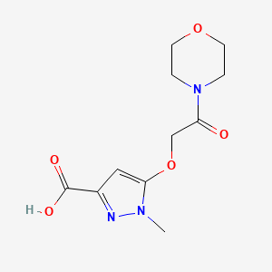 molecular formula C11H15N3O5 B2898287 1-Methyl-5-(2-morpholino-2-oxoethoxy)-1H-pyrazole-3-carboxylic acid CAS No. 1240675-73-3