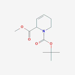 molecular formula C12H19NO4 B2898293 1-(tert-Butoxycarbonyl)-1,2,5,6-tetrahydropyridine-2-carboxylic acid methyl ester CAS No. 1160722-73-5