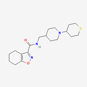 N-((1-(tetrahydro-2H-thiopyran-4-yl)piperidin-4-yl)methyl)-4,5,6,7-tetrahydrobenzo[d]isoxazole-3-carboxamide