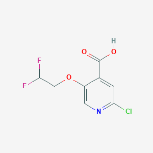 molecular formula C8H6ClF2NO3 B2898304 2-Chloro-5-(2,2-difluoroethoxy)pyridine-4-carboxylic acid CAS No. 2172605-42-2