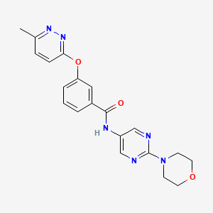 molecular formula C20H20N6O3 B2898310 3-((6-methylpyridazin-3-yl)oxy)-N-(2-morpholinopyrimidin-5-yl)benzamide CAS No. 1421490-73-4