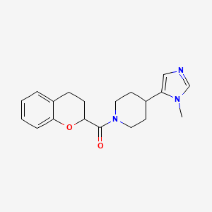 3,4-Dihydro-2H-chromen-2-yl-[4-(3-methylimidazol-4-yl)piperidin-1-yl]methanone