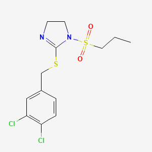 2-[(3,4-Dichlorophenyl)methylsulfanyl]-1-propylsulfonyl-4,5-dihydroimidazole