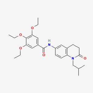 3,4,5-triethoxy-N-(1-isobutyl-2-oxo-1,2,3,4-tetrahydroquinolin-6-yl)benzamide