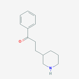 molecular formula C14H19NO B289833 1-Phenyl-3-piperidin-3-ylpropan-1-one 